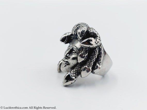 メデューサリング - 石化蛇ゴルゴンゴルゴスゴルゴネイオンギフト毒蛇