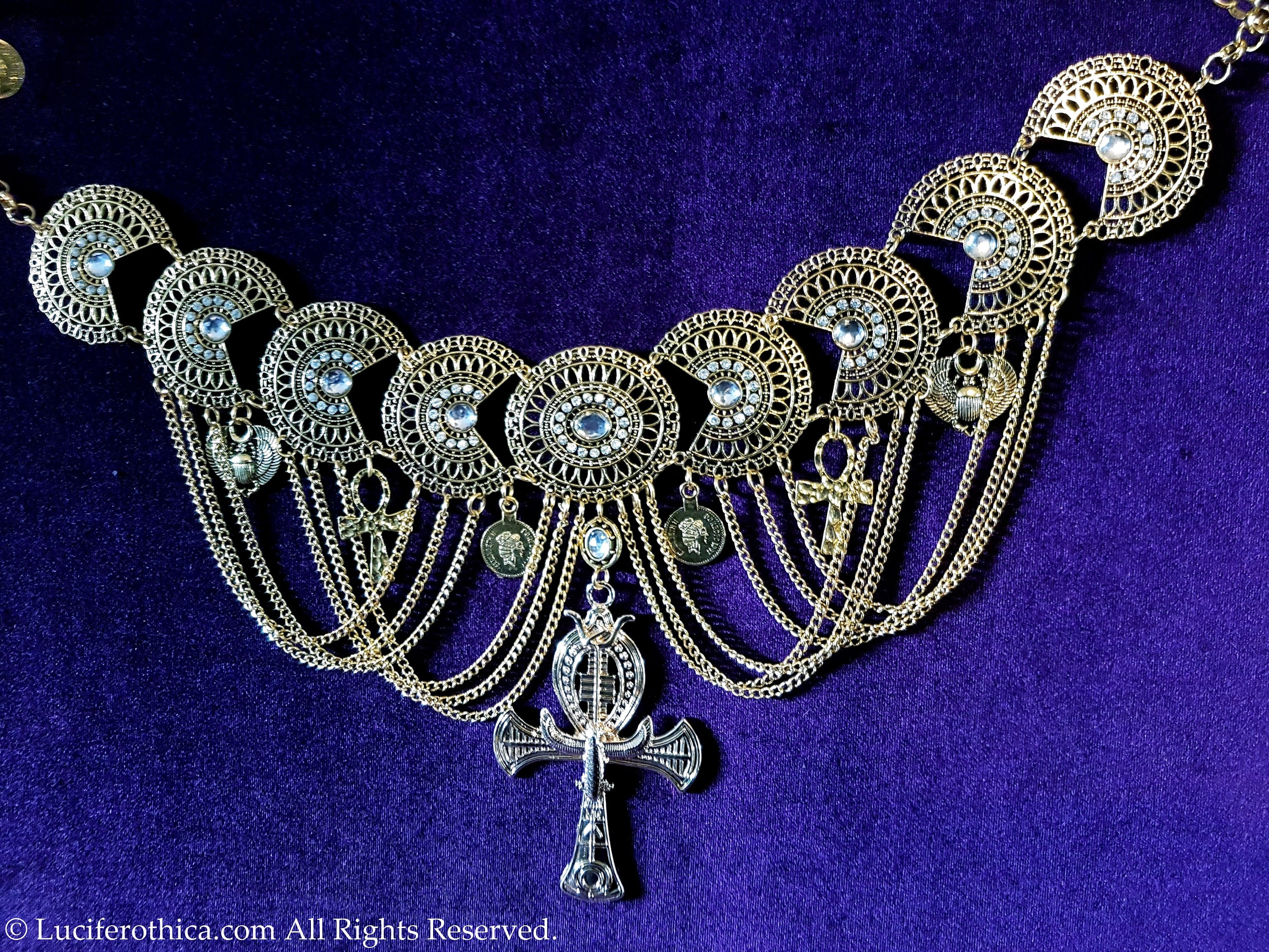 Egyptian Ankh Hip Chain Belt