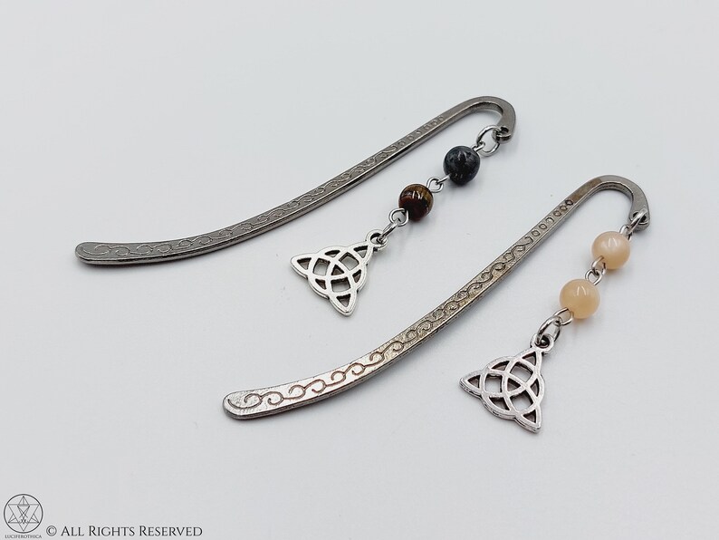 Celtic Ritual Markers Trinity Knot Triquetra Crystal Bookmarker (2 Style Options) - Celtic ...