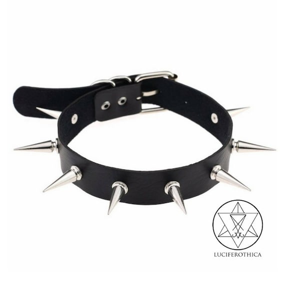 Spike Studs Choker Collar Goth Gothic Heavy Metal Spike Stud