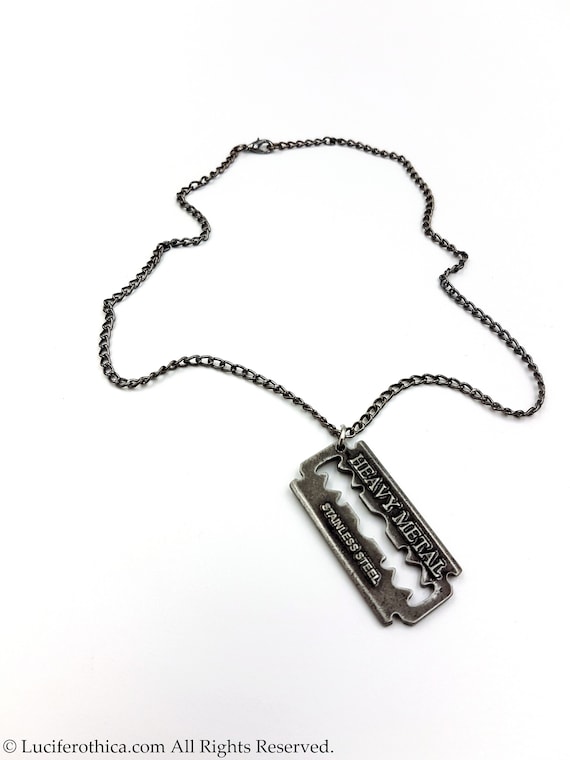 hot topic razor blade necklace