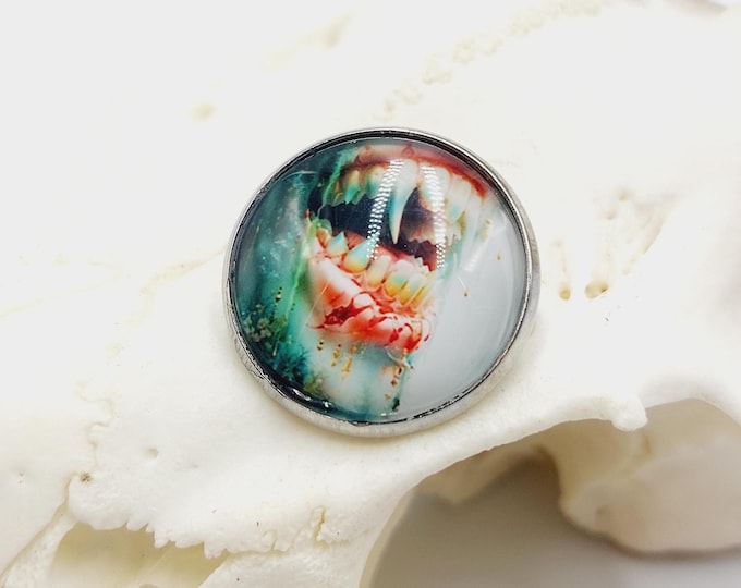 Vampire Fangs Bite Pin