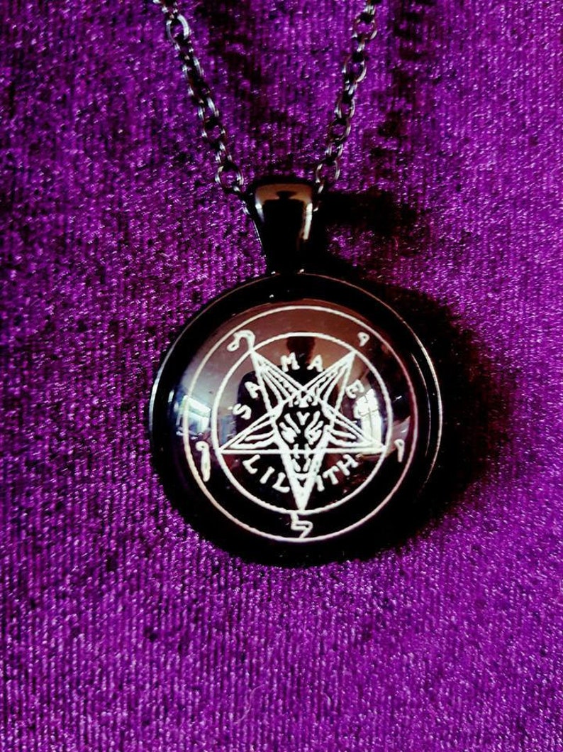 Samael Lilith Sigil of Baphomet Pendant Occult Sigil of - Etsy