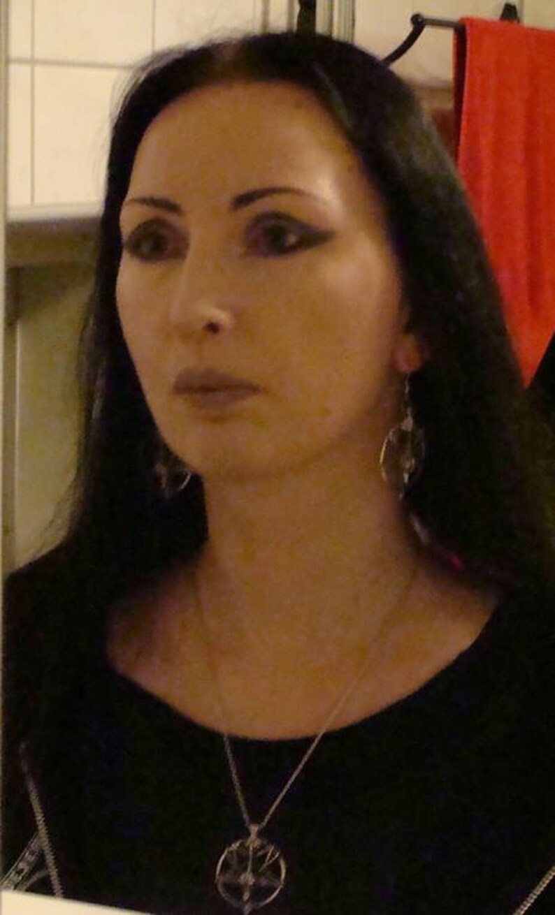 Baphomet Necklace Sigil of Baphomet Black Flame Leviathan - Etsy