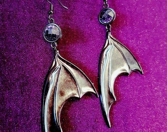 Black BatWings Earrings (Resin)