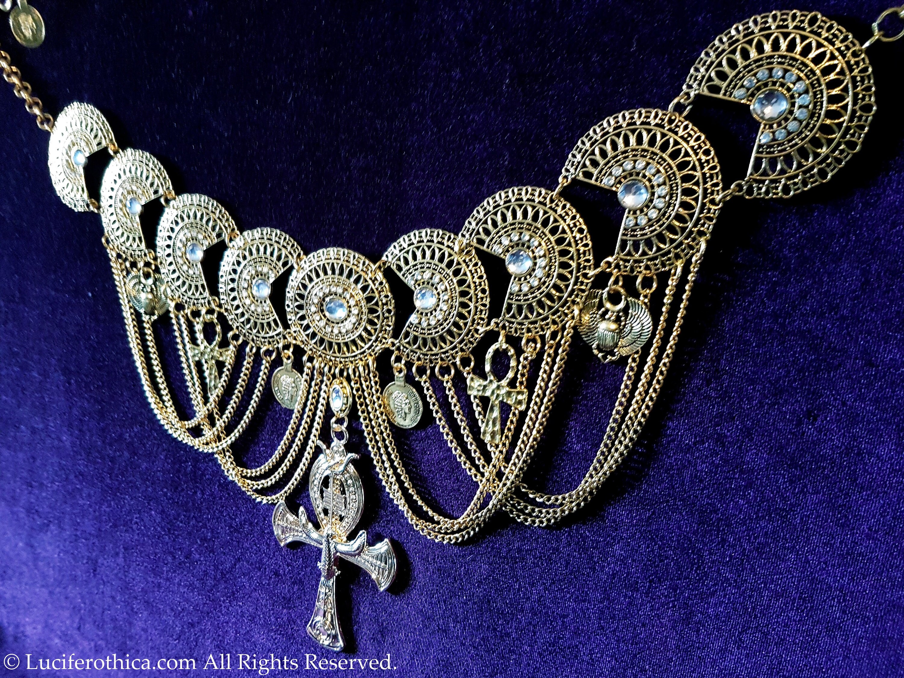 Egyptian Ankh Hip Chain Belt