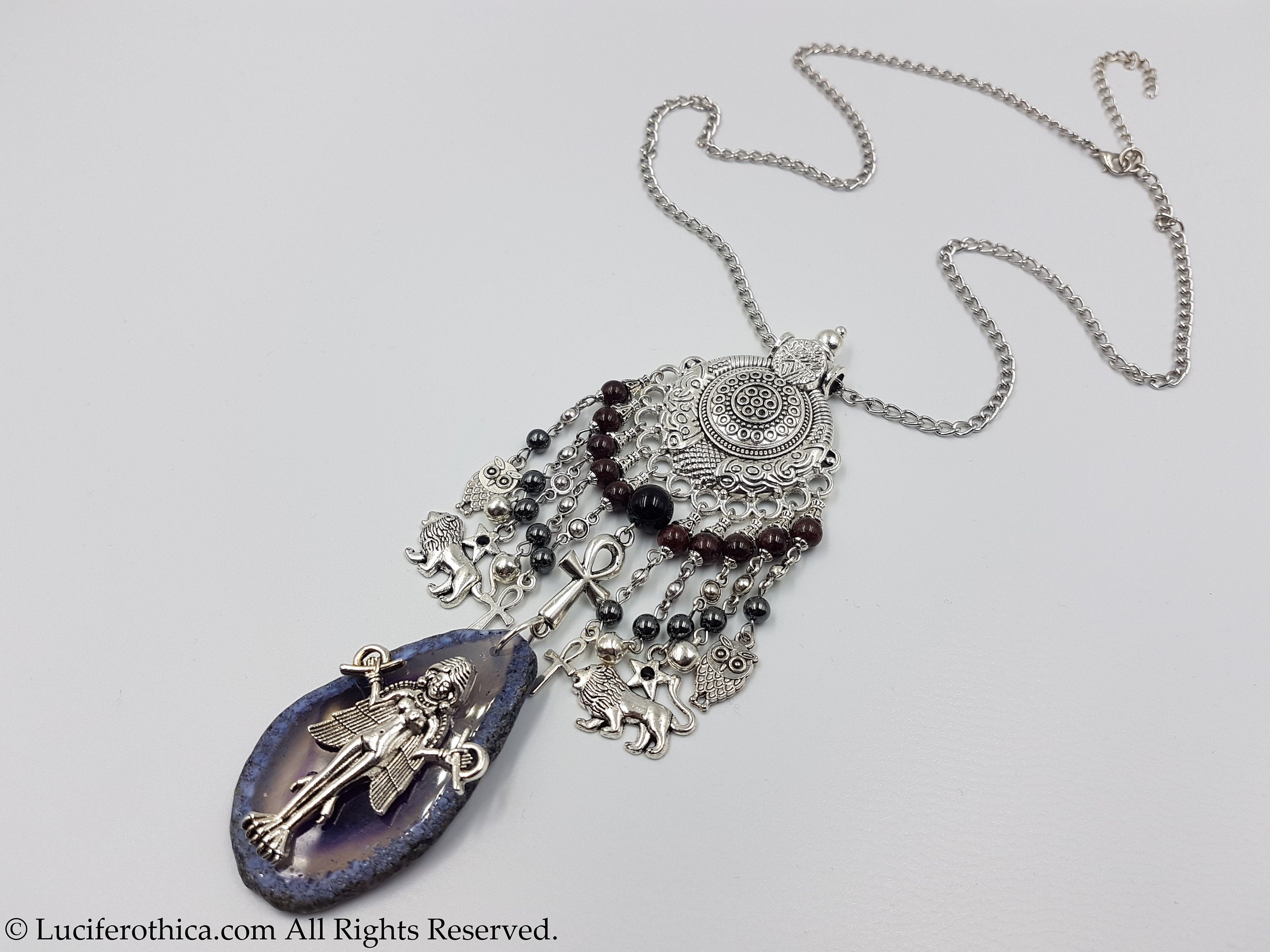 Queen of The Night Necklace ( Lilith | Innana | Ishtar Pendant Necklace )