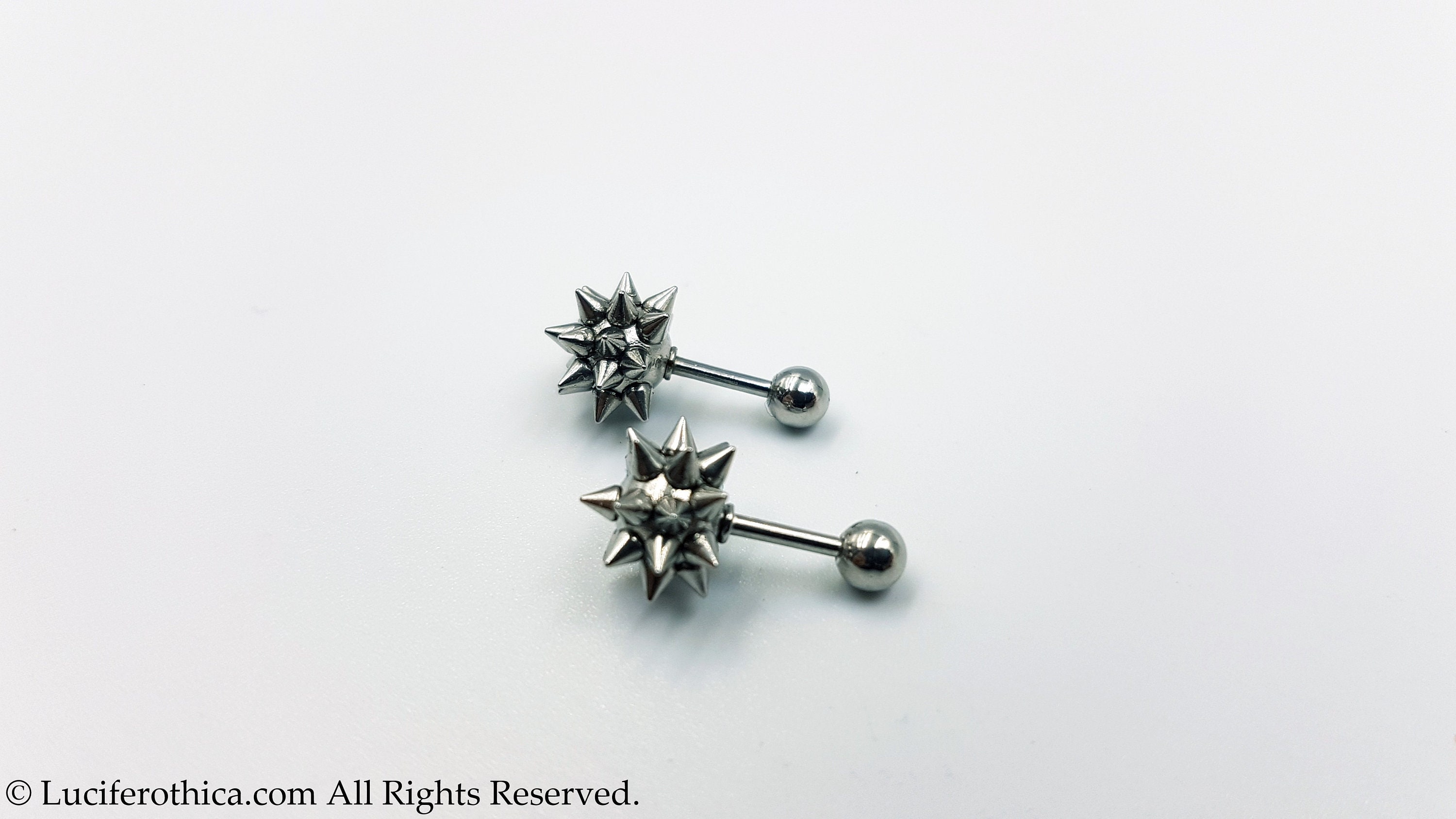 Spike Ball Barbell Earrings
