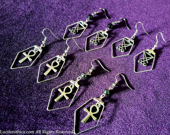 Classy Earrings (Sigil of Lucifer or Ankh | 4 styles)
