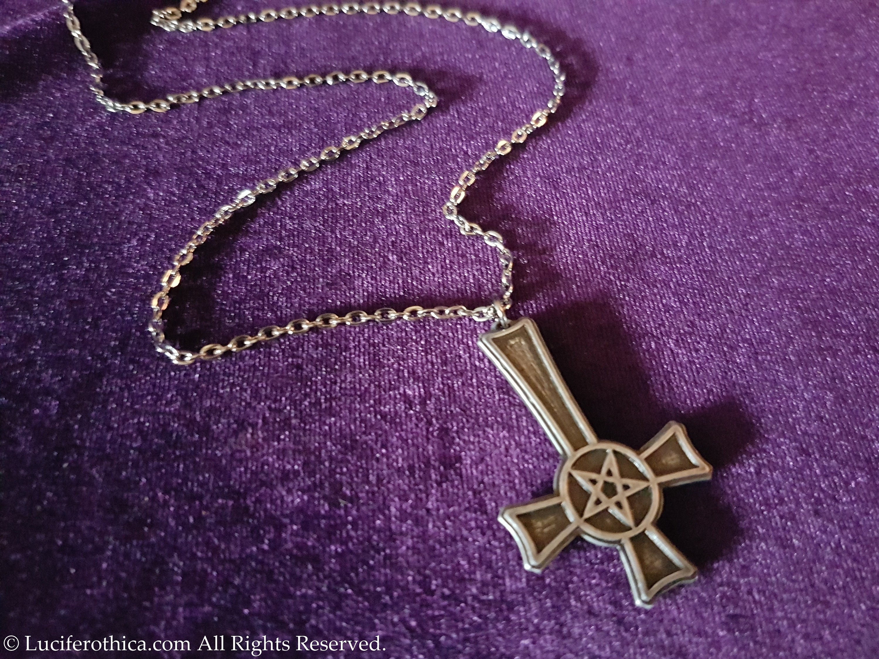 Buy Inverted Cross Necklace Online in India - Etsy