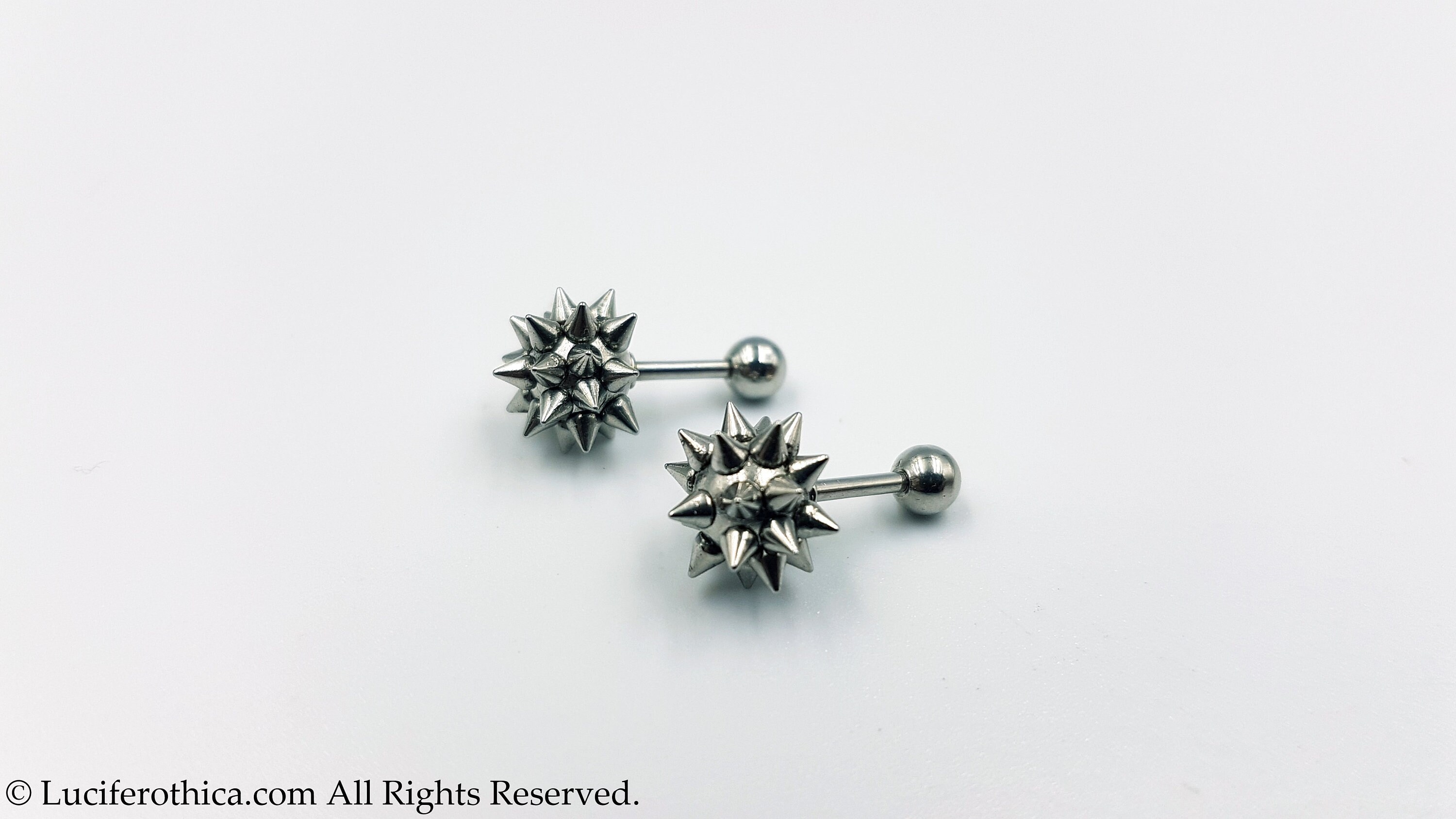 Spike Ball Barbell Earrings