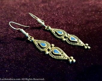 Vintage Lapis Lazuli Earrings.