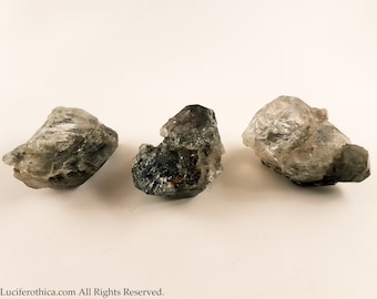 Raw Golden Lemurian Seed Crystal Stones from Brasil (3 different crystals)