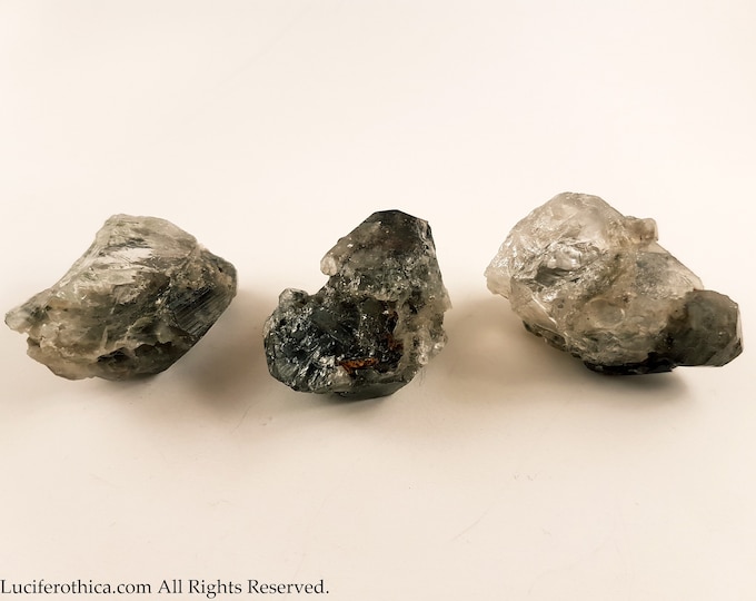 Raw Golden Lemurian Seed Crystal Stones from Brasil (3 different crystals)