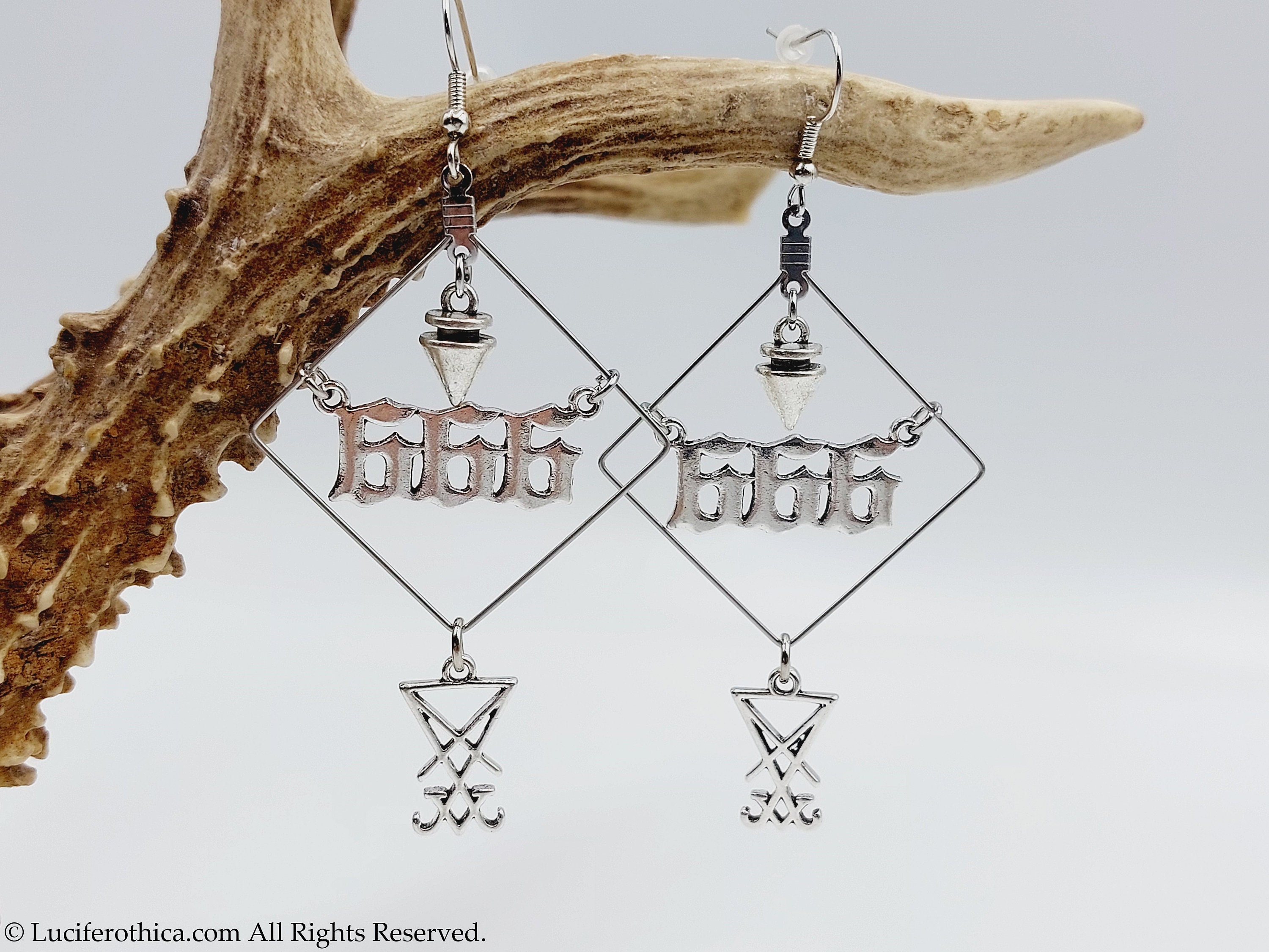 666 Sigil of Lucifer Earrings
