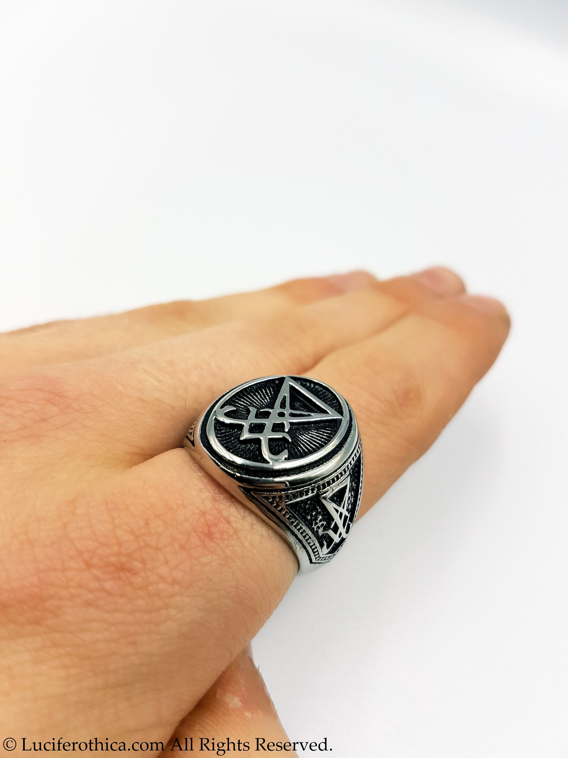 Sigil of Lucifer Ring (Stainless Steel)