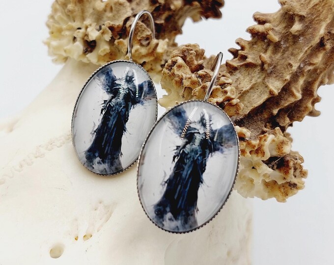 Beelzebub Dark Angel Leverback Earrings
