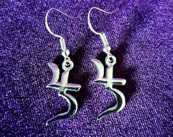 Sopor Aeternus Jusa Earrings (2 styles) - Jusa Sigil Sopor Aeternus symbol goth gothic Anna Varney Cantodea Jupiter Saturn grufti gift