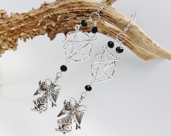 Baphomet Pentagram Earrings (2 styles)