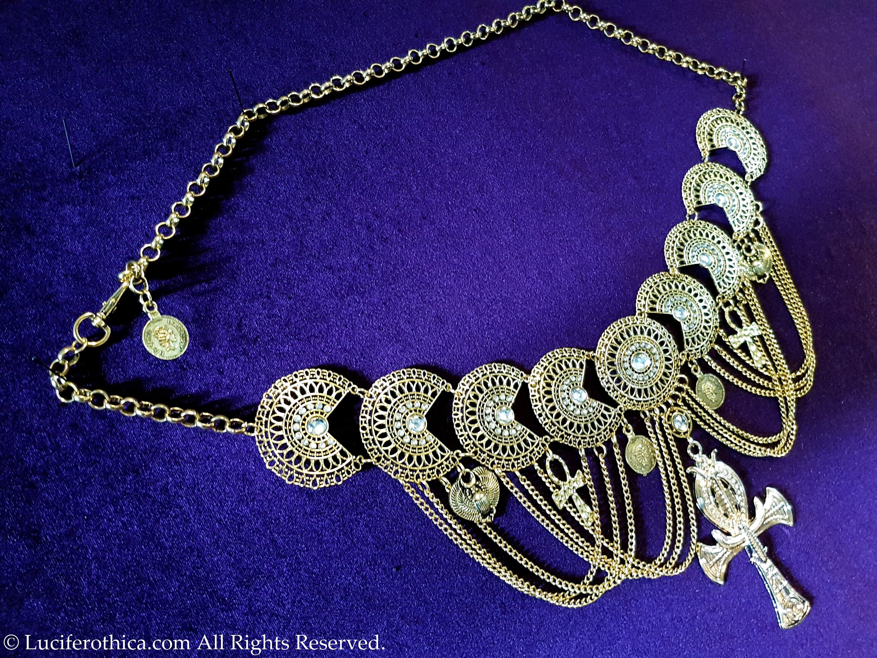 Egyptian Ankh Hip Chain Belt