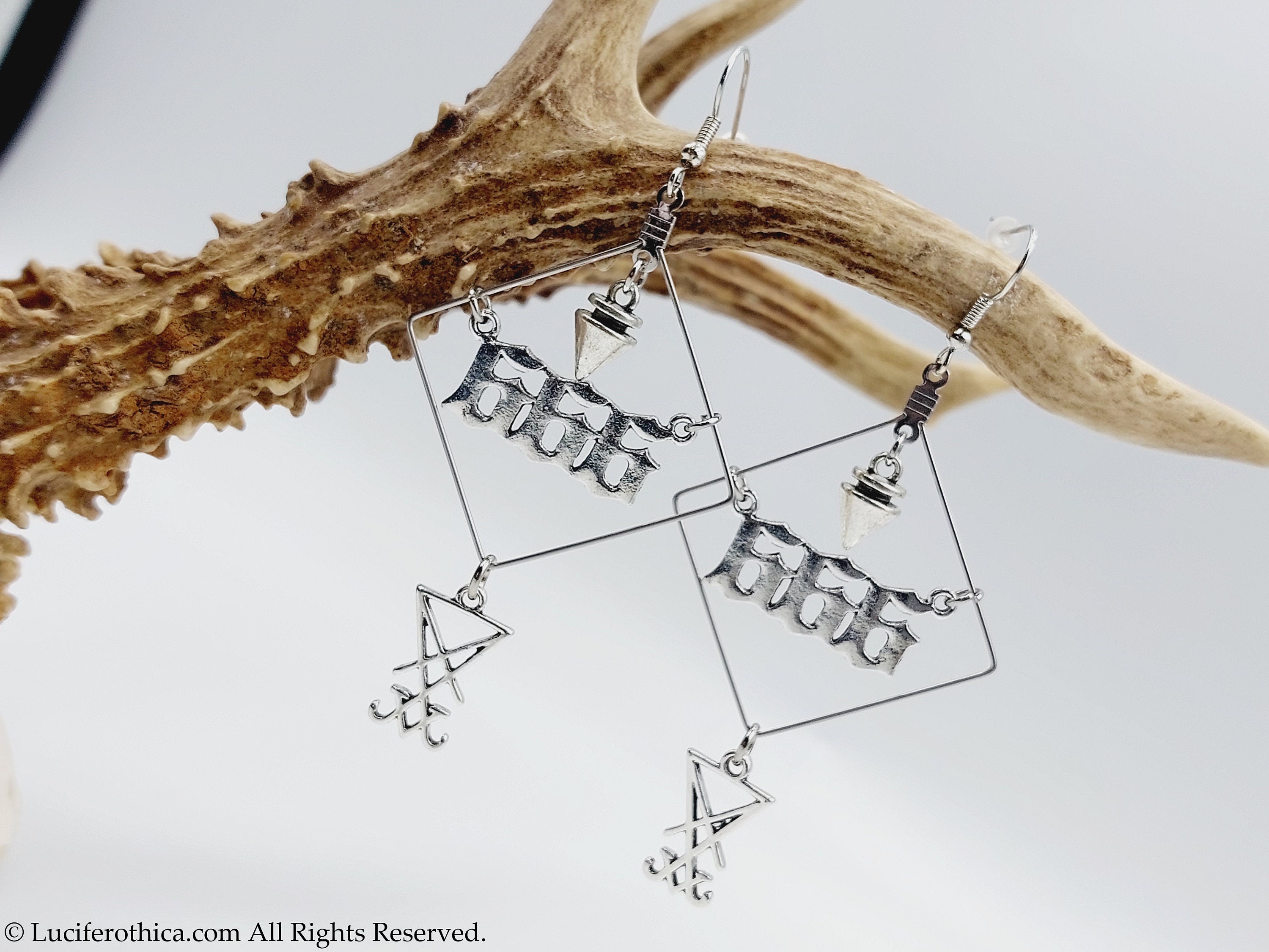 666 Sigil of Lucifer Earrings