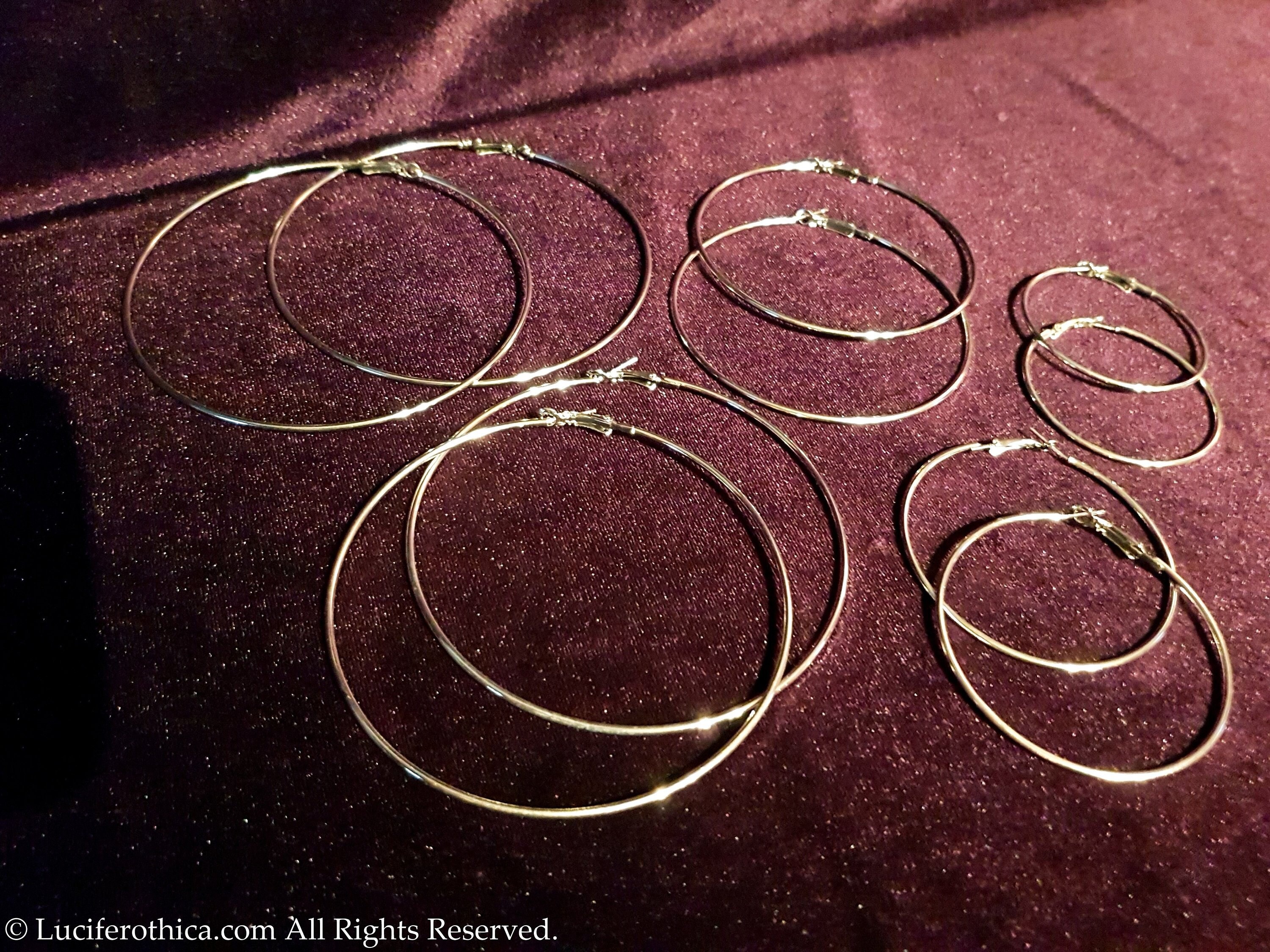 Different Size Hoop Earrings (5 sizes)