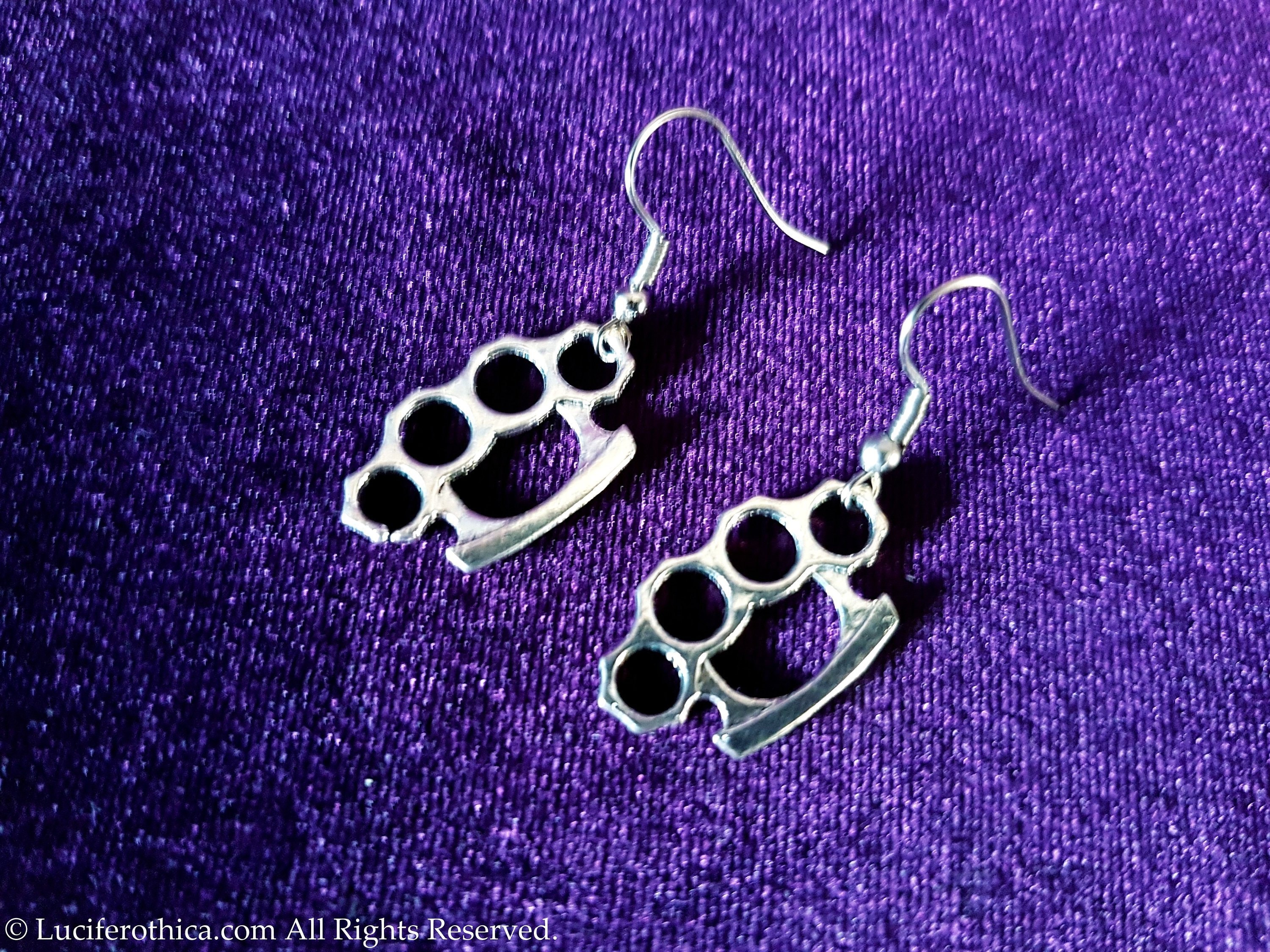 Brass knuckle deals earrings