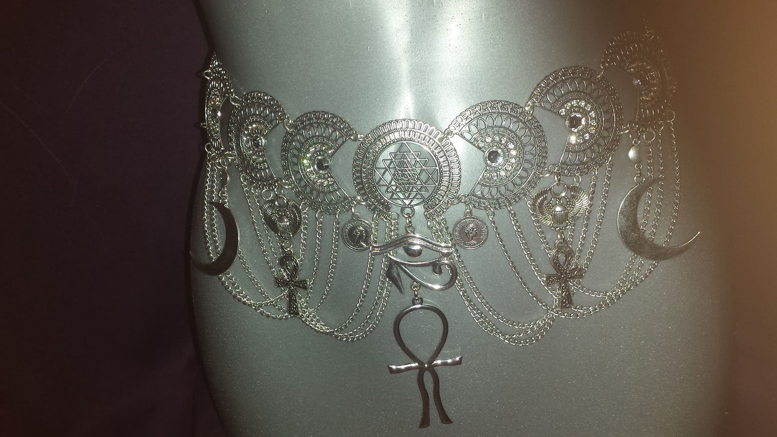 Egyptian Lemurian Ankh Hip Chain Belt Egyptian Belt Occult Etsy