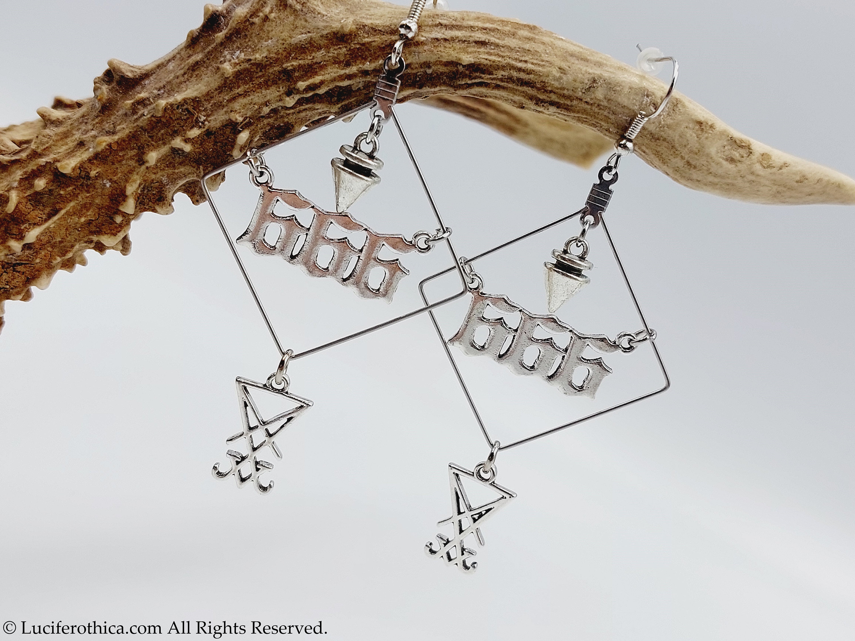 666 Sigil of Lucifer Earrings
