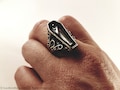 Vampire Coffin Ring - Goth gothic skull skeleton coffin gothic shop