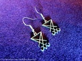 Mini Sigil of Lucifer Earrings (2Styles) - occult left hand path luciferian goth sigil luciferian