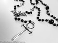 Vampire Ankh Rosary - Occult vamp goth ankh beads bat gothic vampire vampiric necklace vampire ball outfit beaded bat rosary original ankh product logo