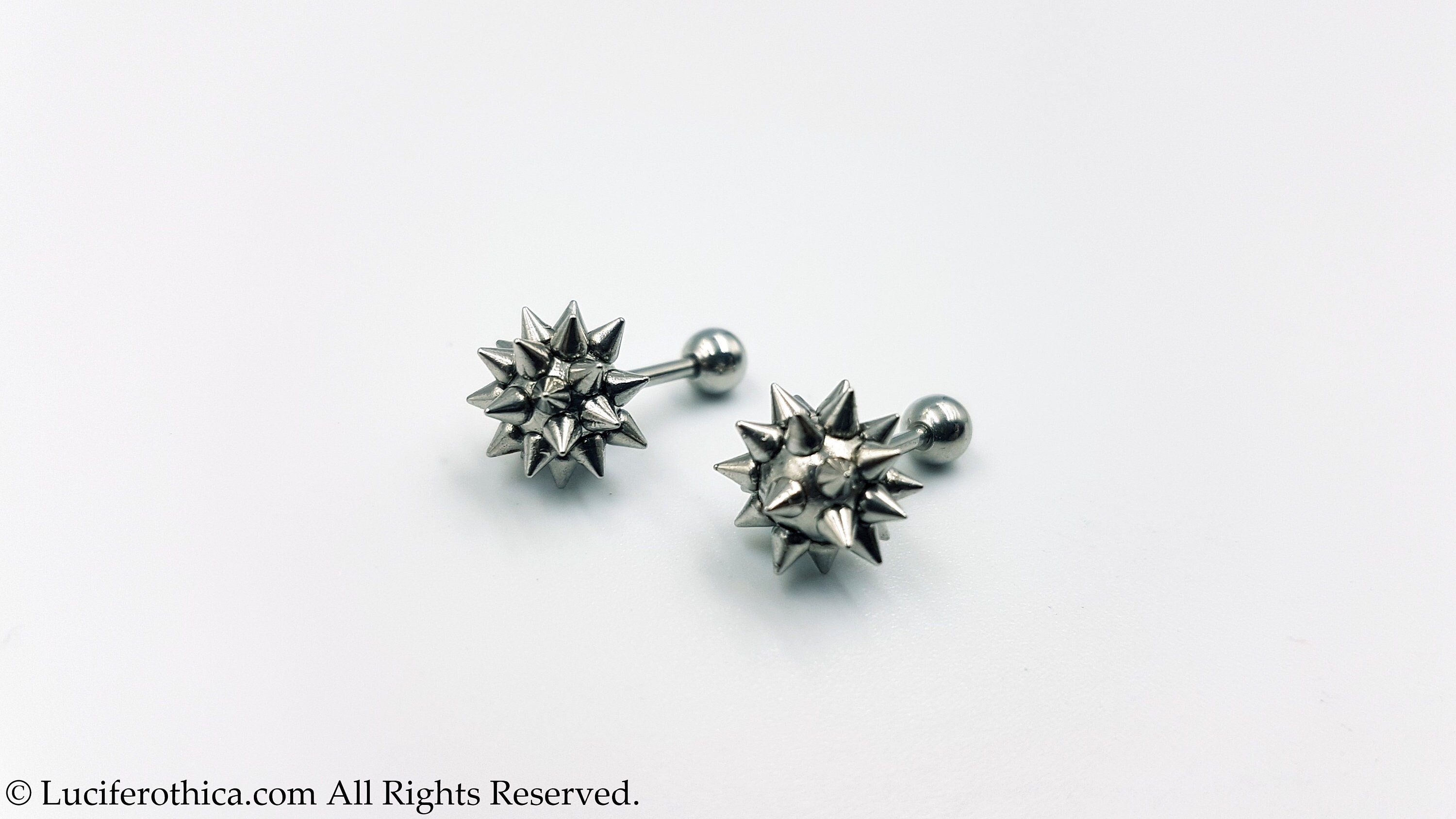 Spike Ball Barbell Earrings