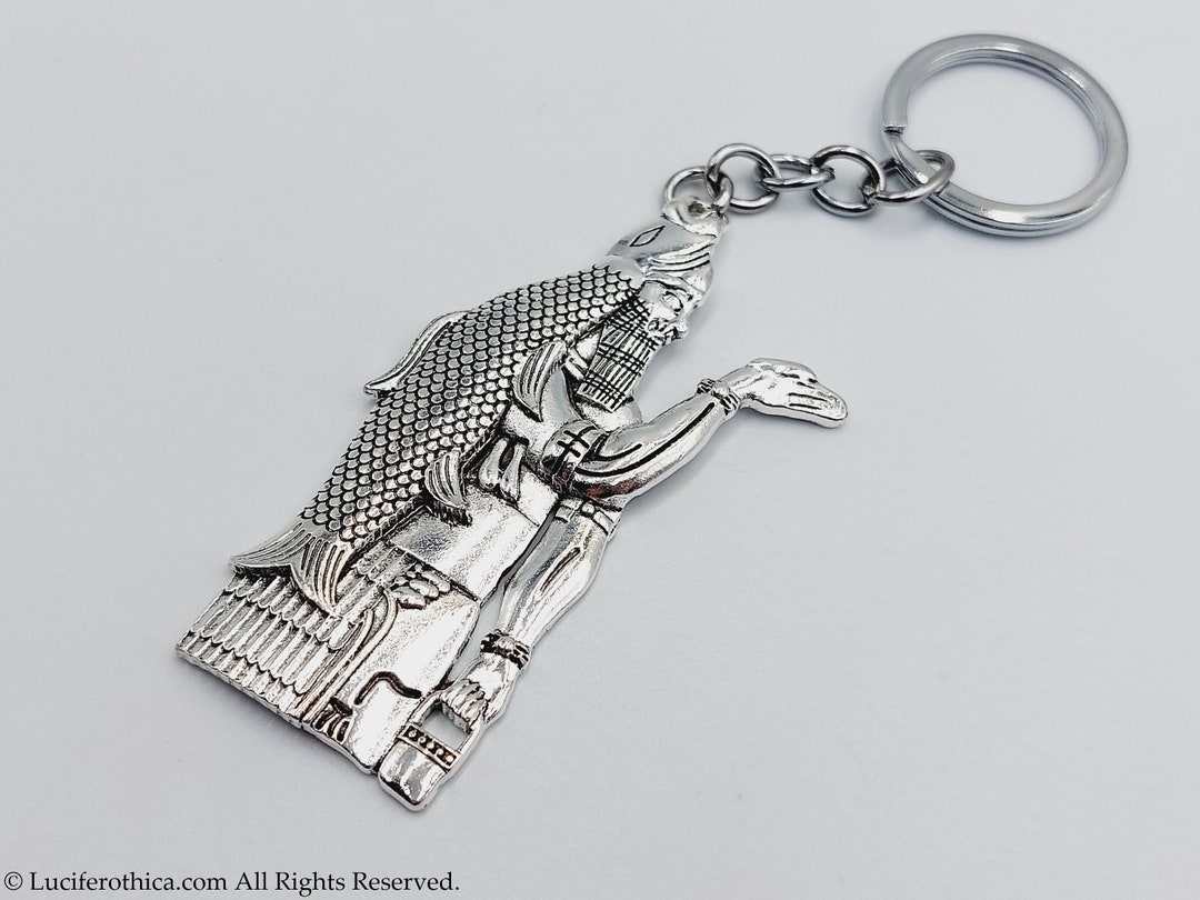Apkallu / Abgal Fishman Demi-god Oannes Sage Keychain - Dagon Sodalite ...