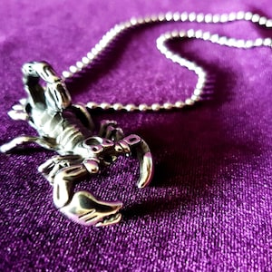 Scorpio Zodiac Pendant - gothic heavymetal scorpion necklace zodiac astrology