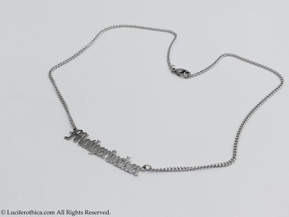Stainless Steel Motherf*cker Pendant - Mother Fucker Name Necklace