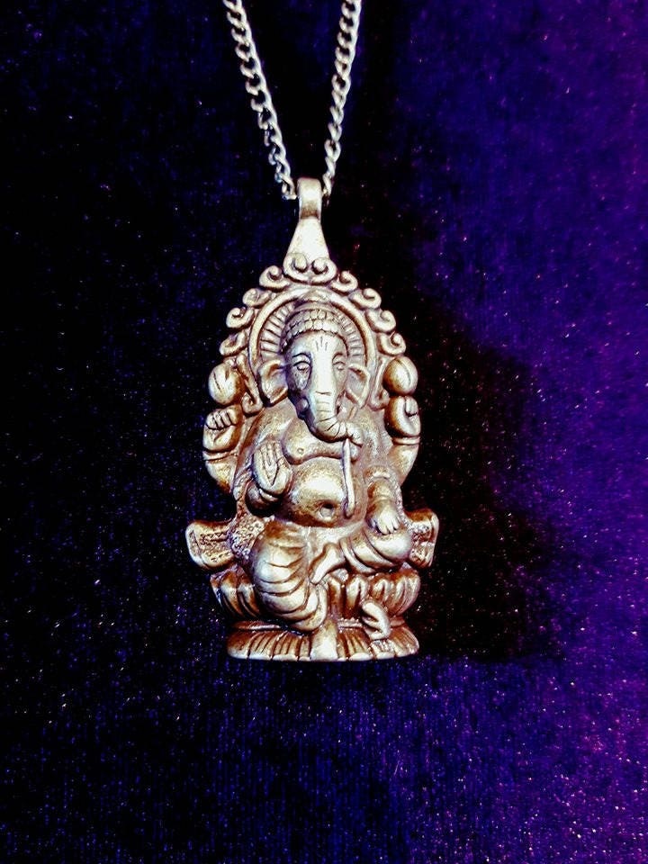 Ganesha Necklace (silver&bronze colour)