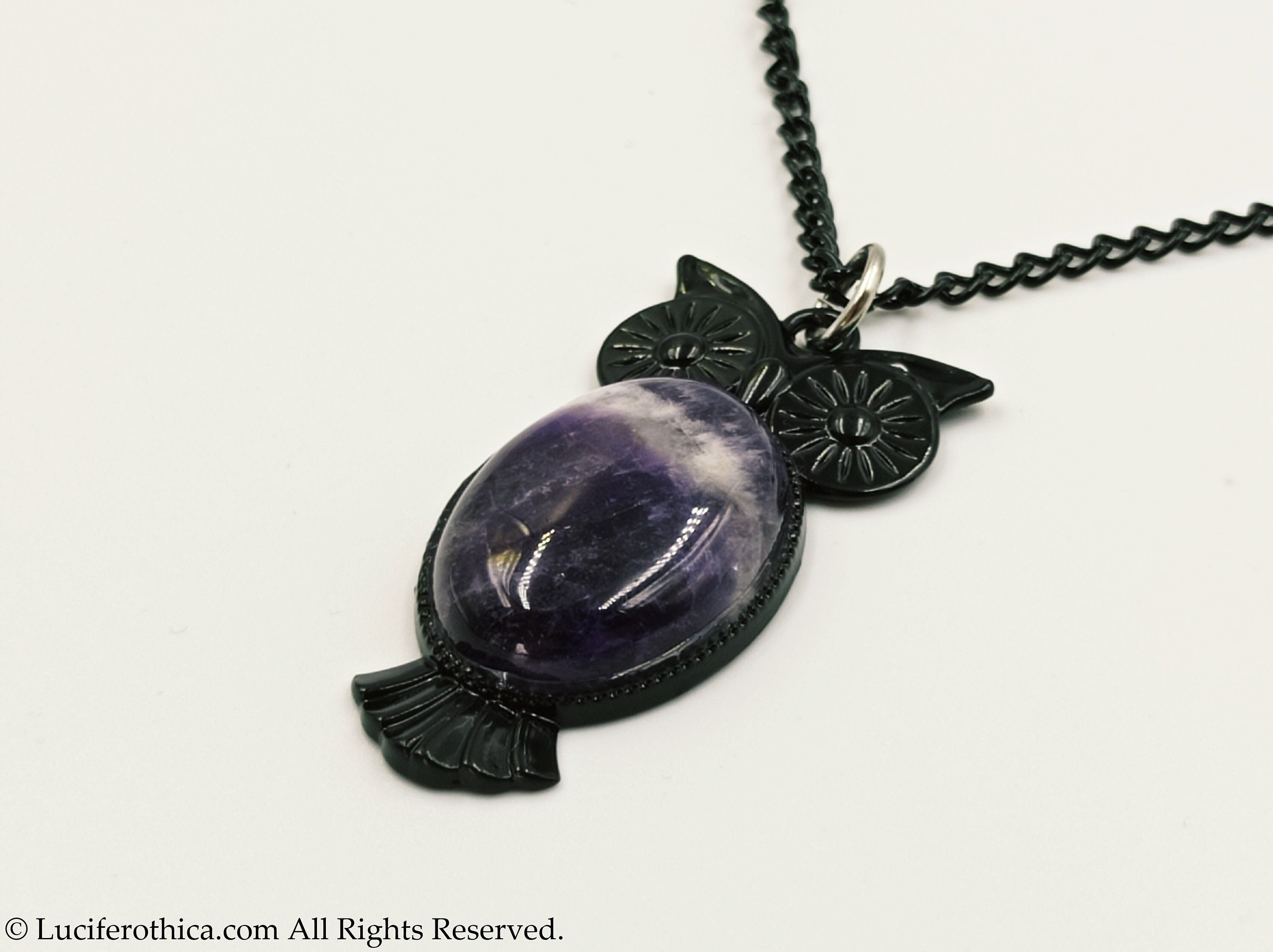 Amethyst on sale owl necklace