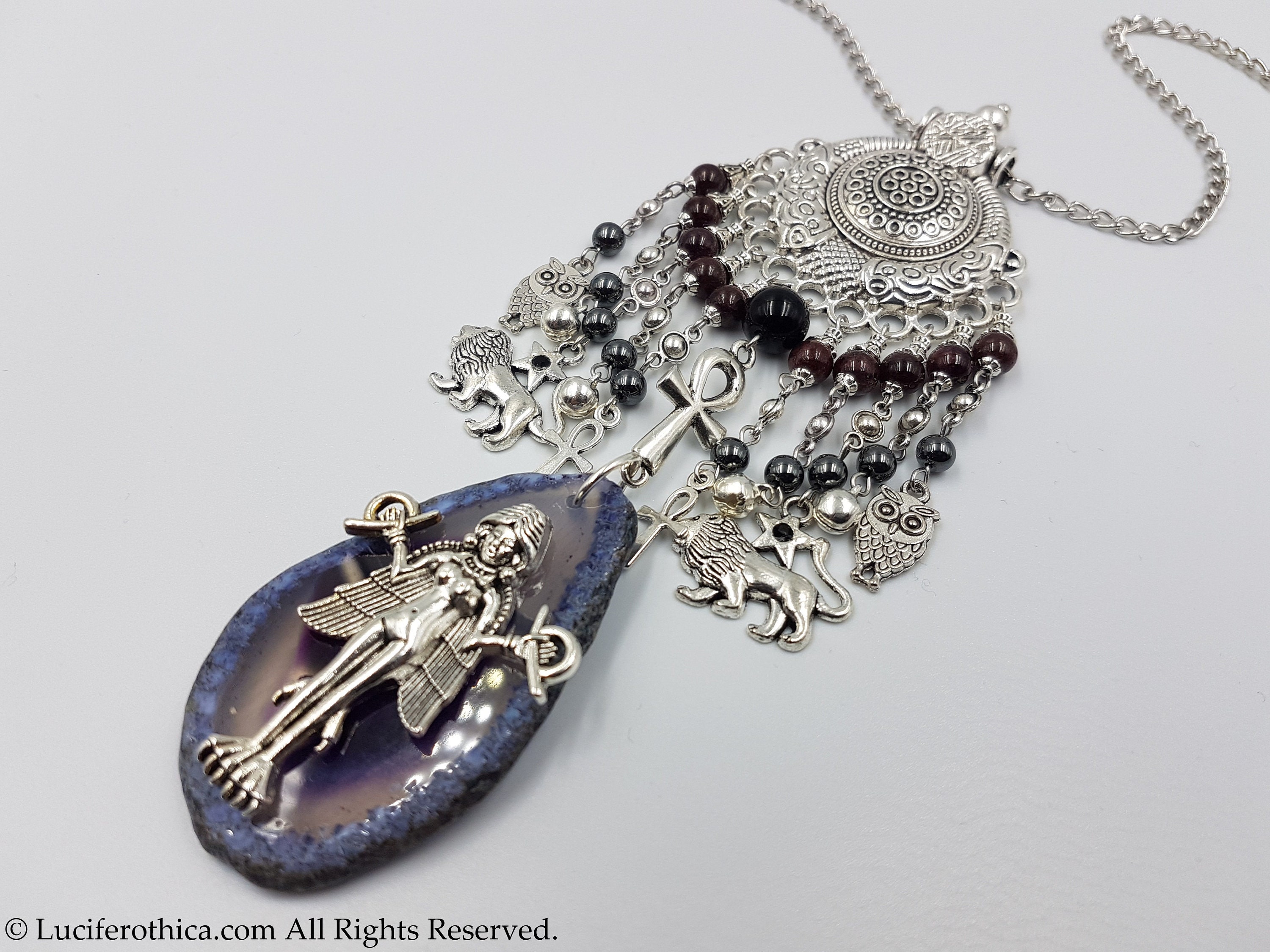 Queen of The Night Necklace ( Lilith | Innana | Ishtar Pendant Necklace )