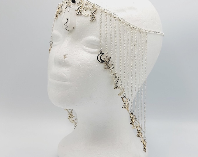 Luciferian Crystal Chain Tiara