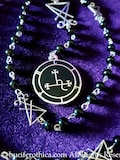 Sigil of Lilith Rosary - occult left hand path seal of lilith cloisonne