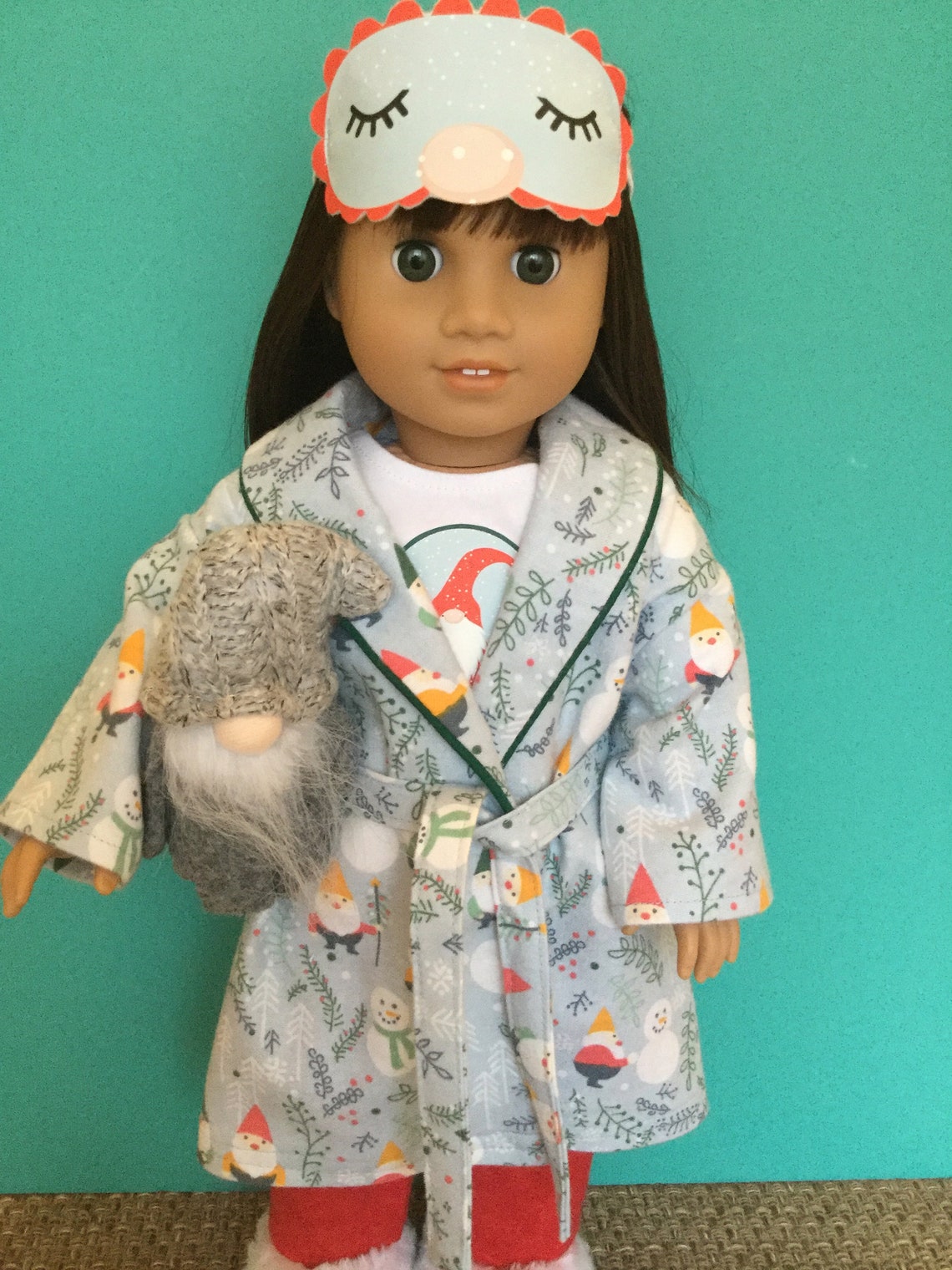 Gnome Robe Gnome PJ Top PJ Pants Fuzzy Slippers Gnome Etsy