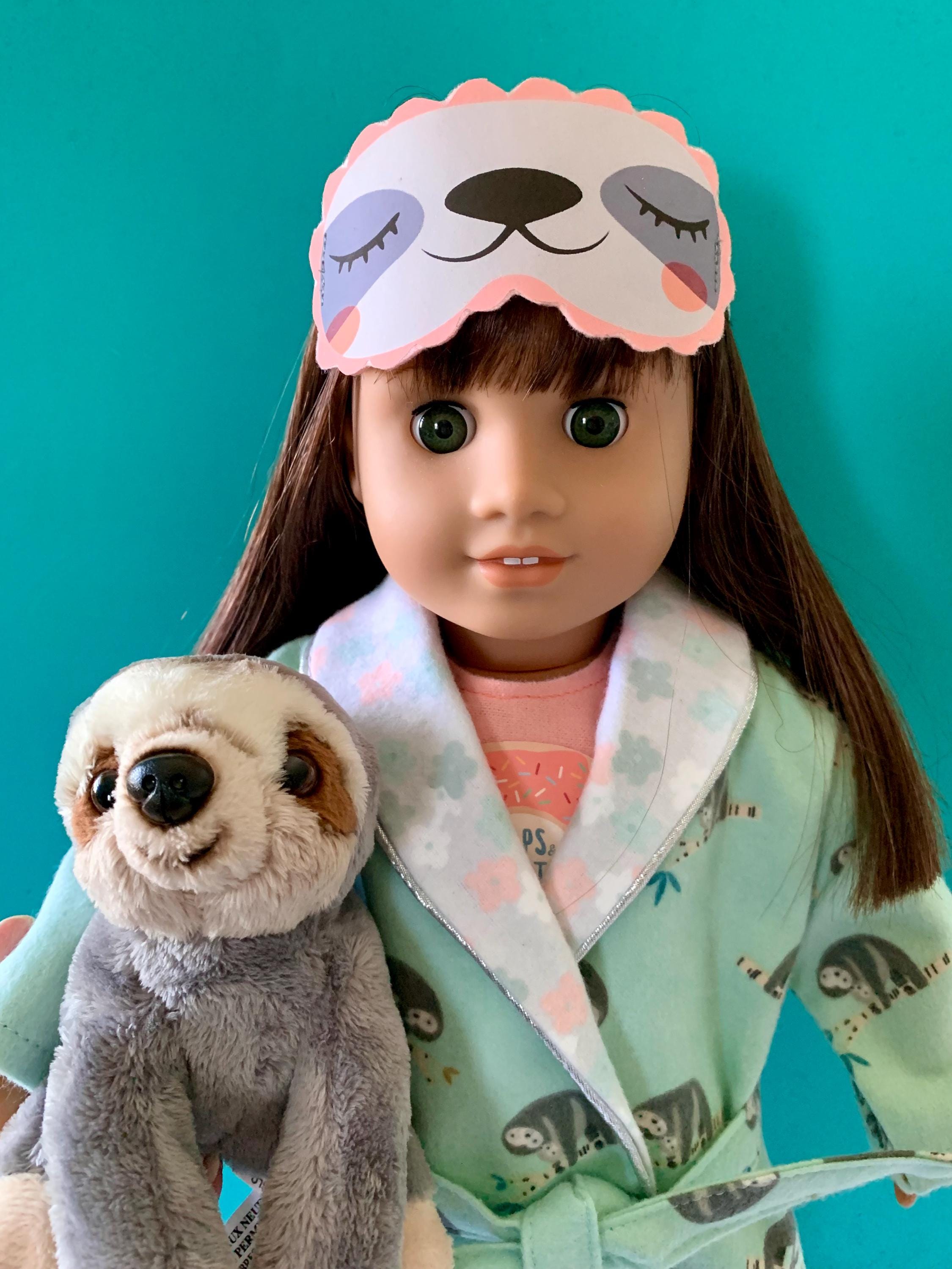 Sloth Robe, Matching Flannel Pj's , Fuzzy Slippers, Sloth Sleep Mask ...