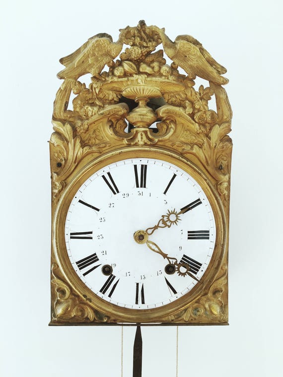 Antique French Morbier Comtoise Wall Clock 19 Century Etsy Italia