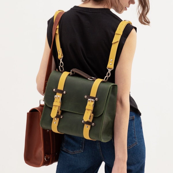 Red Leather Bag Etsy