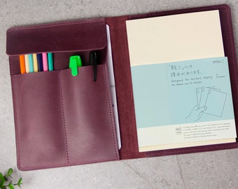 Midori travelers notebook,Midori a5 cover,Midori notebook cover,Leather journal a5,Notebook cover leather,Midori md notebook,