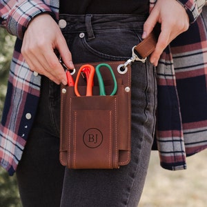 Leder Floristen-Werkzeugtasche, Floristen-Werkzeugtasche, Personalisierte Gartenwerkzeugtasche, Leder-Floristengürtel, Werkzeuggürtel für Frauen, Maßgeschneiderte Floristentasche