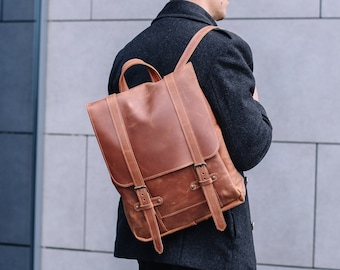 Leder Rucksack,Laptop Rucksack,Leder Rucksack,Brauner Rucksack,Herren Rucksack,City Rucksack,Herren Leder Rucksack,Leder Büchertasche,Rucksack