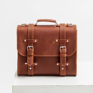 Cartable marron pour femme, sac cartable en cuir pour femme, sac à main cartable marron, sac messager marron pour femme, sac cartable marron pour femme, sac fait main