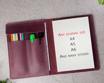 Personalize portfolio, Leather notebook,Sketchbook,Leather portfolio, Gift for him,a5 notebook cover,Leather journal,Folio,Graduation gift
